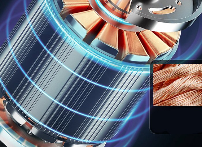 Двигатель с утолщенной проволокой из чистой меди