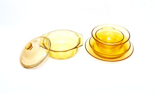 Цветная посуда из боросиликатного стекла, стеклянные чаши, набор обеденных тарелок