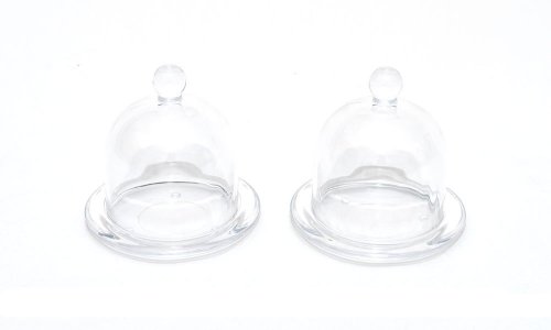 Оптовая торговля боросиликатный террариум Прозрачный пустой ручной выдувной пыленепроницаемый стеклянный овальный колпак Стеклянный купол-колпак с деревянной основой для торта