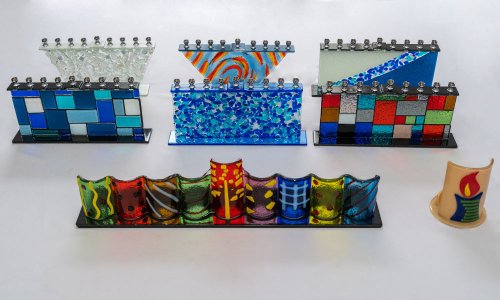 Подставка для свечей из горячего расплава стекла