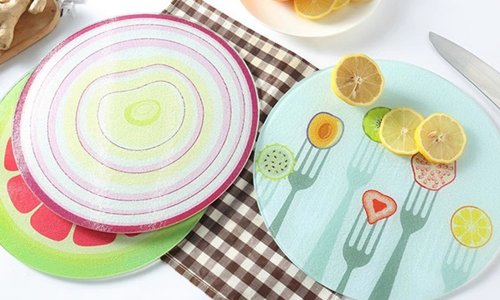 Оптовая торговля пользовательские сублимации заготовки стекло резки разделочная доска