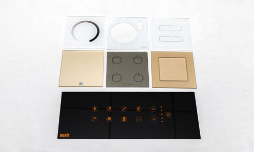 Индивидуальная Панель Переключателей Из Закаленного Стекла С Шелковой Трафаретной Печатью По Дизайну Клиента