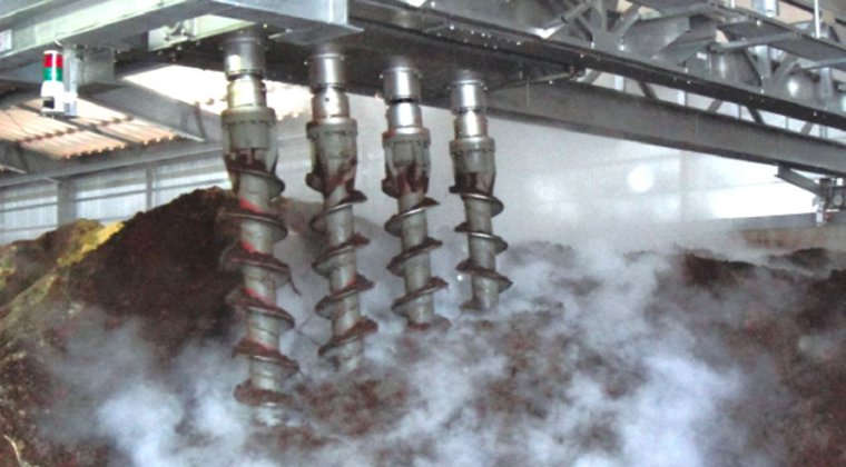 Вертикальный шнековый ферментер большой производительности