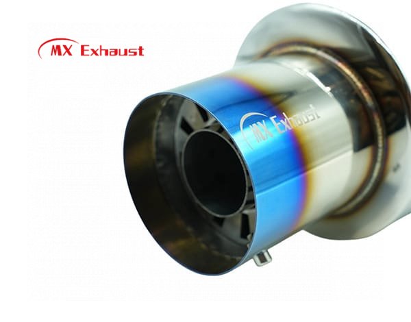 burnt tip exhaust muffler stainless steel straight through design