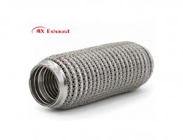 ss304 exhaust flexible pipe with outer wire mesh braided layer