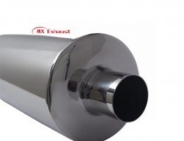 straight through exhaust muffler inlet 2.5 3 inch outlet 4 5 inch