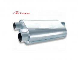 ss409 high flow muffler for automotive exhaust performance