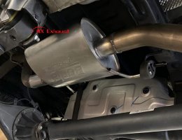 high flow muffler for improved airflow and exhaust sound