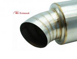 custom stainless steel exhaust muffler angled tip for automotive use