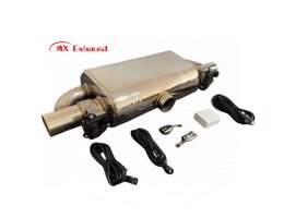performance exhaust t shape electric valve muffler remote control