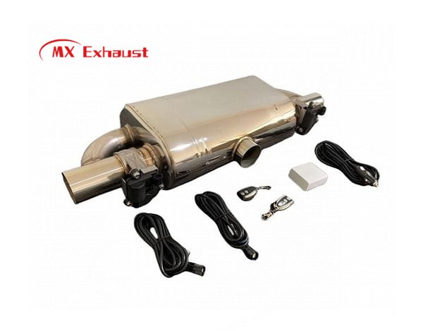 performance exhaust t shape electric valve muffler remote control