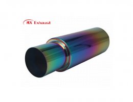 custom stainless steel exhaust muffler colored finish for automotive use