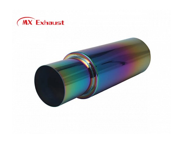 custom stainless steel exhaust muffler colored finish for automotive use