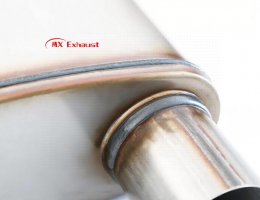 stainless steel 409 muffler custom body size 4x9 exhaust