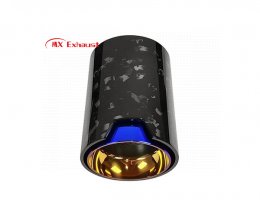 performance bmw exhaust tip stainless steel carbon fiber short design