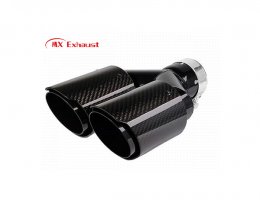 dual carbon fiber exhaust tips glossy finish