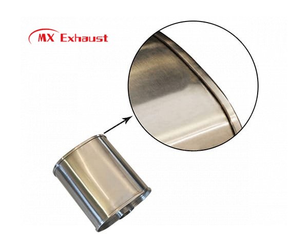 ss409 polished high flow muffler for improved airflow and sound