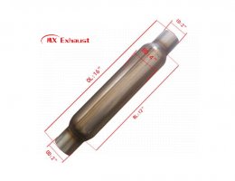 mirror polished stainless steel exhaust resonator glasspack design