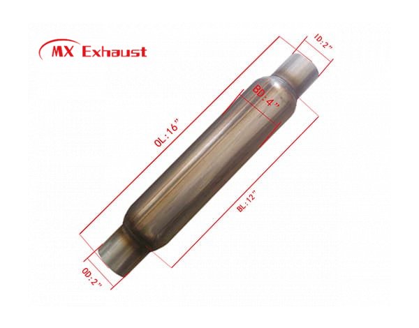 mirror polished stainless steel exhaust resonator glasspack design