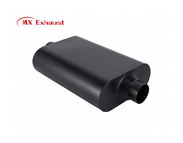 universal exhaust muffler 2.5 inch inlet 3 inch outlet detail