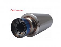 stainless steel exhaust muffler with colorful finish tailpipe