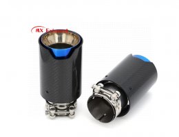 black carbon fiber exhaust tip for bmw long single outlet