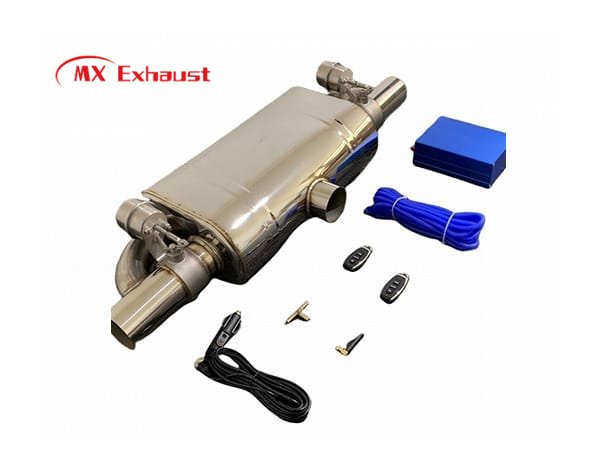 t shape exhaust valve muffler custom logo performance system