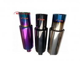 colored exhaust muffler for improved airflow and visual upgrade