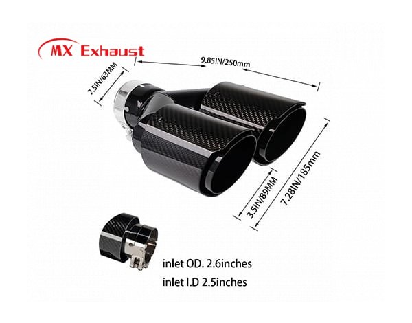 customizable carbon fiber exhaust tips