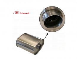 car exhaust muffler dual outlet high flow performance upgrade