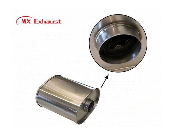 car exhaust muffler dual outlet high flow performance upgrade