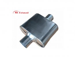mirror polished stainless steel 409 muffler custom body size 4x9 chambered