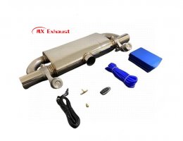 universal t shape valve muffler 2.5 inch 3 inch inlet outlet