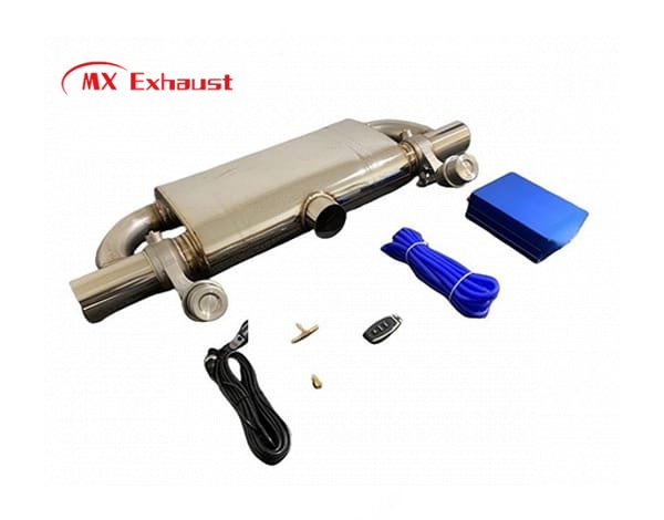 universal t shape valve muffler 2.5 inch 3 inch inlet outlet