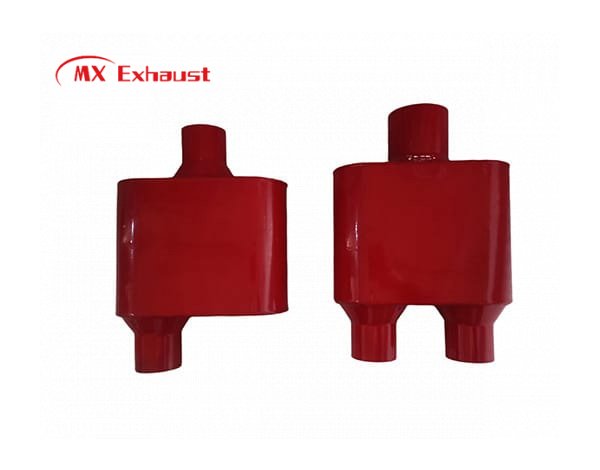 red stainless steel 409 muffler custom body size 4x9 chambered