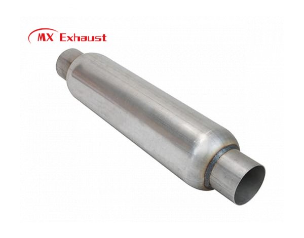 performance exhaust resonator glasspack spiral louvered core design