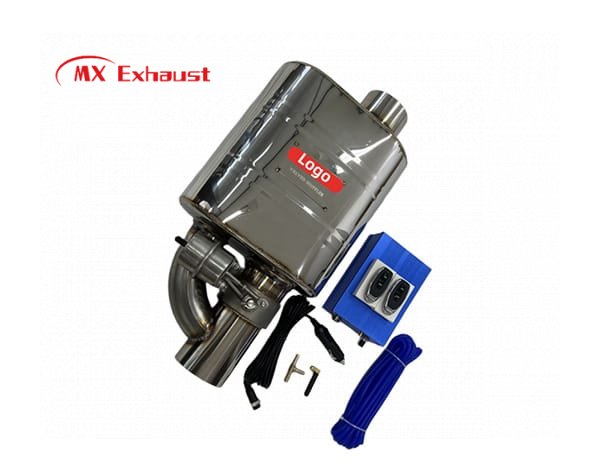 universal valve muffler 2.5 inch 3 inch inlet outlet detail
