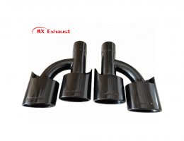 mirror polished dual exhaust tip shiny stainless steel tailpipe tip