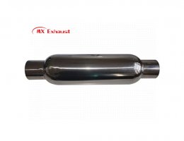 universal stainless steel resonator 2.5 inch inlet 3 inch outlet