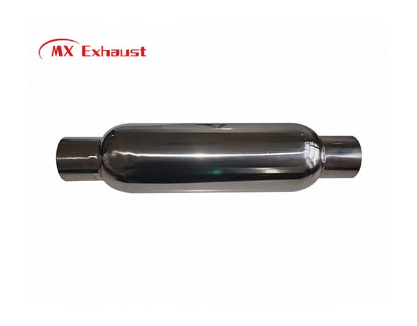 universal stainless steel resonator 2.5 inch inlet 3 inch outlet