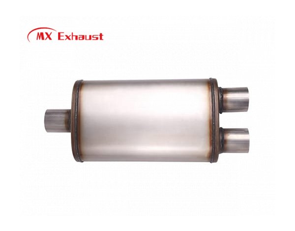 performance muffler single inlet dual outlet exhaust design