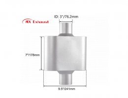 Aluminized Chamber Muffler for Universal Exhaust Systems