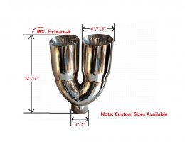 304 stainless steel dual exhaust tip polished finish tailpipe
