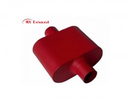 aftermarket red chambered muffler deep sound exhaust performance
