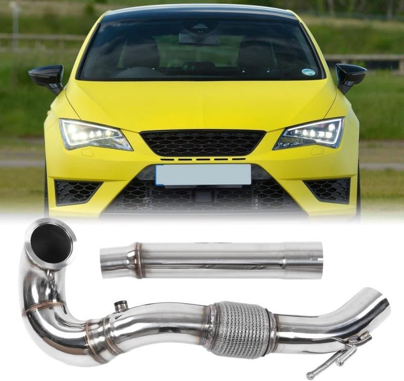High flow stainless steel turbo exhaust downpipe