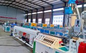 PE RO pipe extrusion line in factory