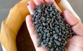 Plastic granules from PVC/PE wood pelletizing line
