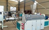 Plastic pipe production line for construction