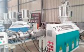 High-speed PP pipe extrusion line with automatic cutter