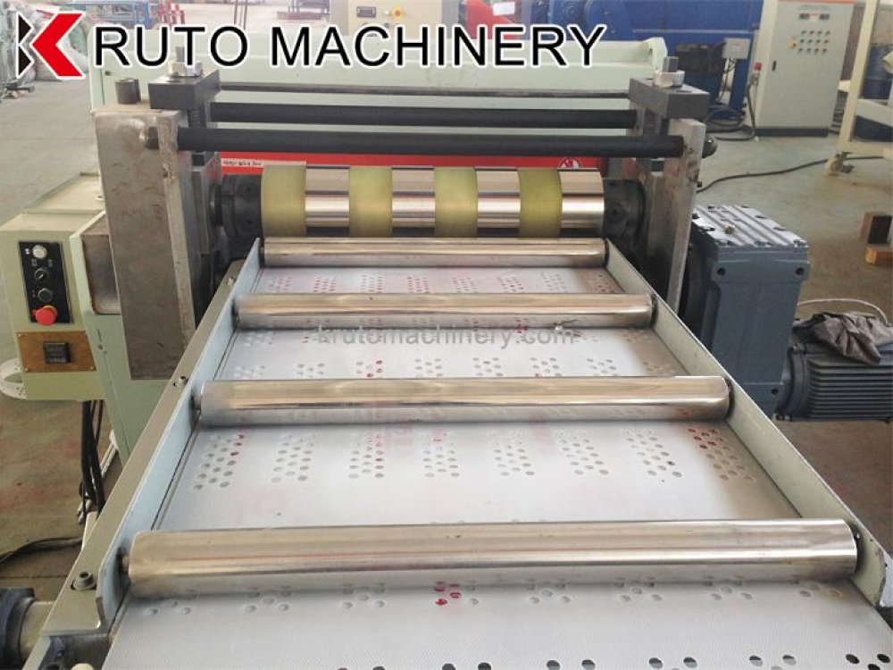 High-strength geocell strip extrusion setup